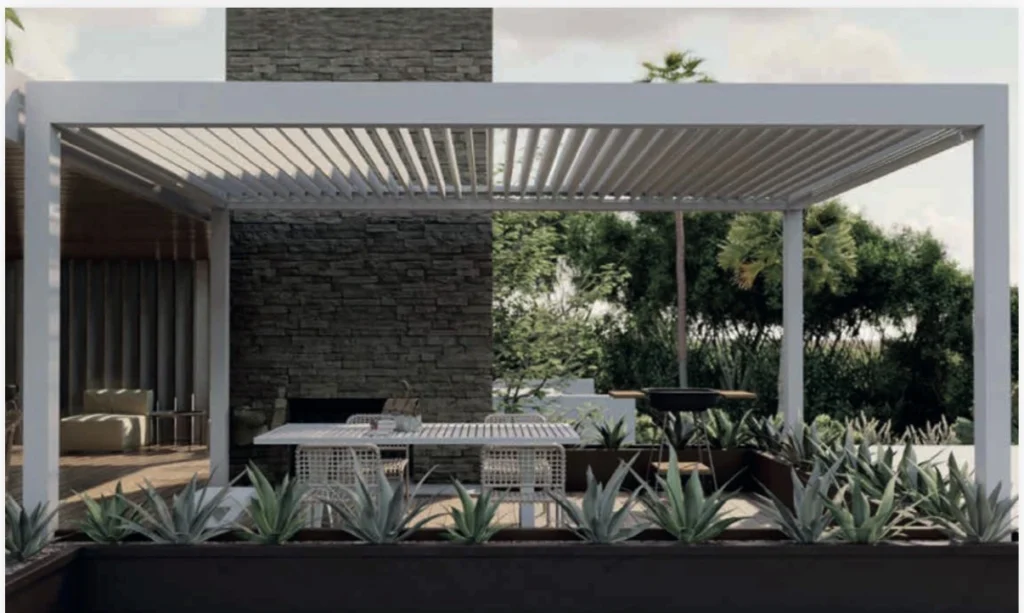 Pergola bioklimatyczna PRIME z dachem lamelowym